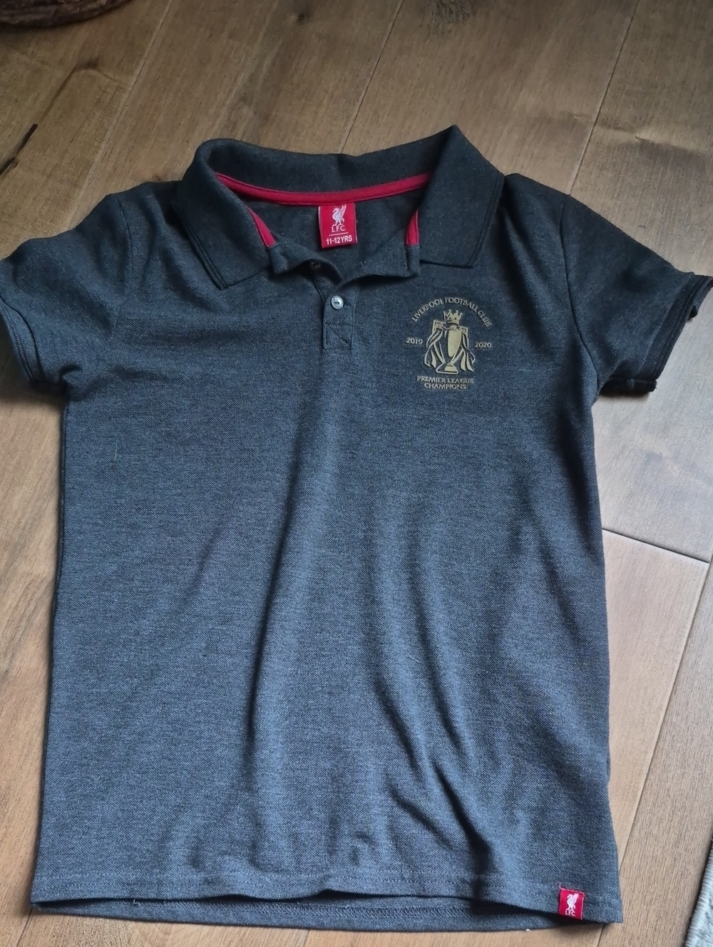 Liverpool Charcoal Polo with Red Trim